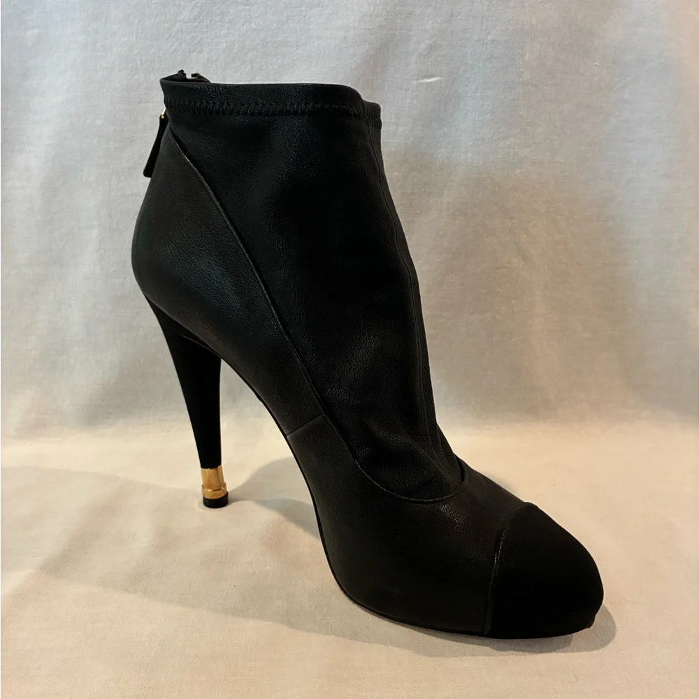 Chanel Leather Ankle Boots